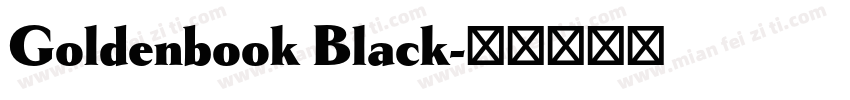 Goldenbook Black字体转换